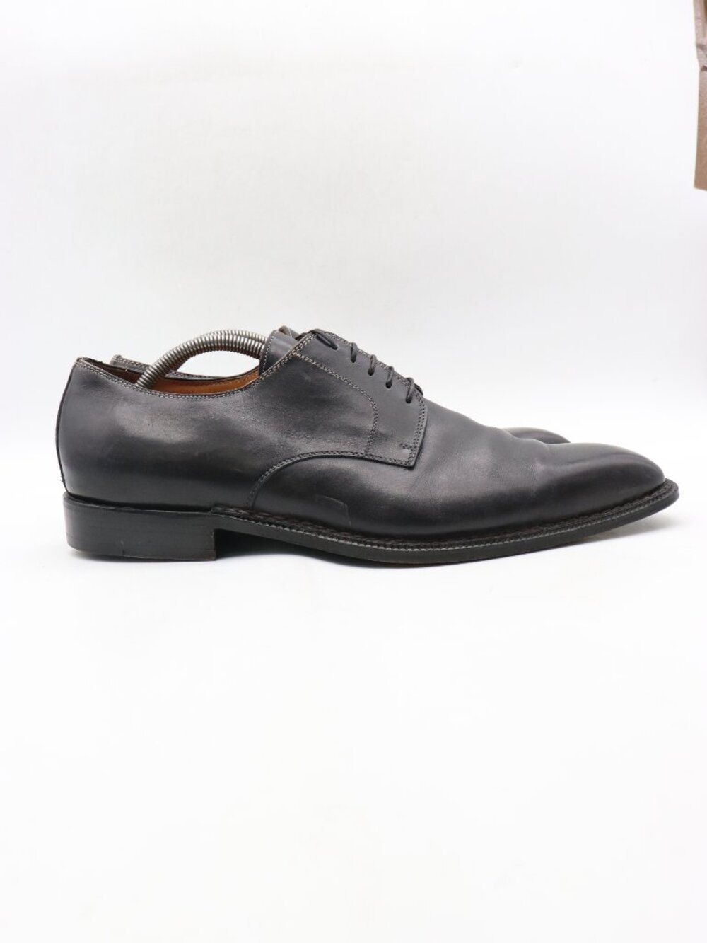 Sutor Mantellassi Men's Size EU 45 US 12 Black Leather Plain Toe Dress  Shoes